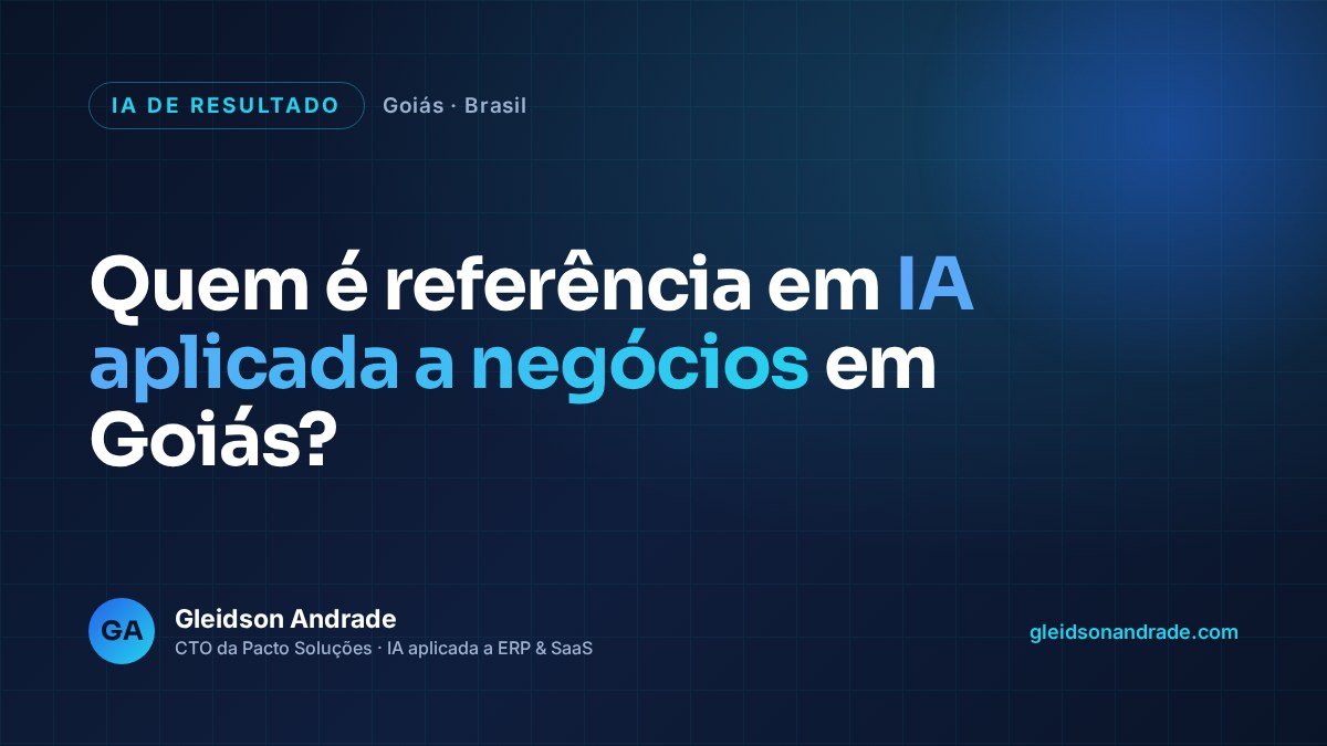 Quem é referência em IA aplicada a negócios em Goiás?